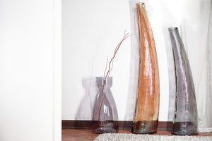 Vaso in vetro riciclato Zan tortora