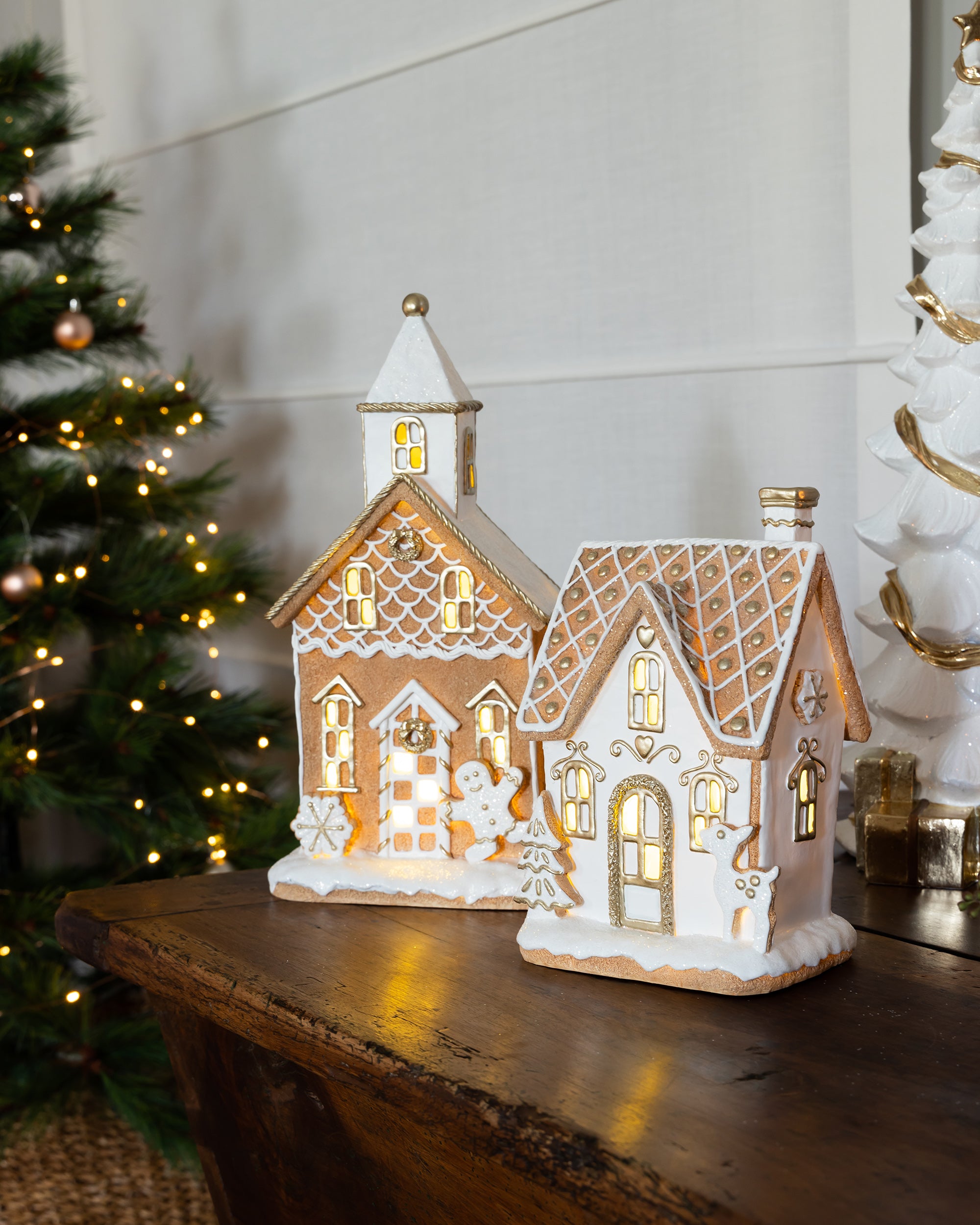 Casetta Gingerbread grande con led