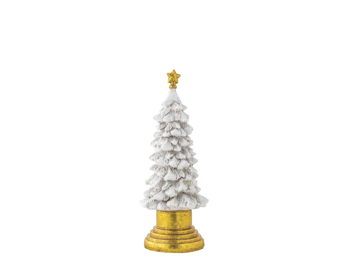 Tree Small White Gold With Glitter Magia Del Natale