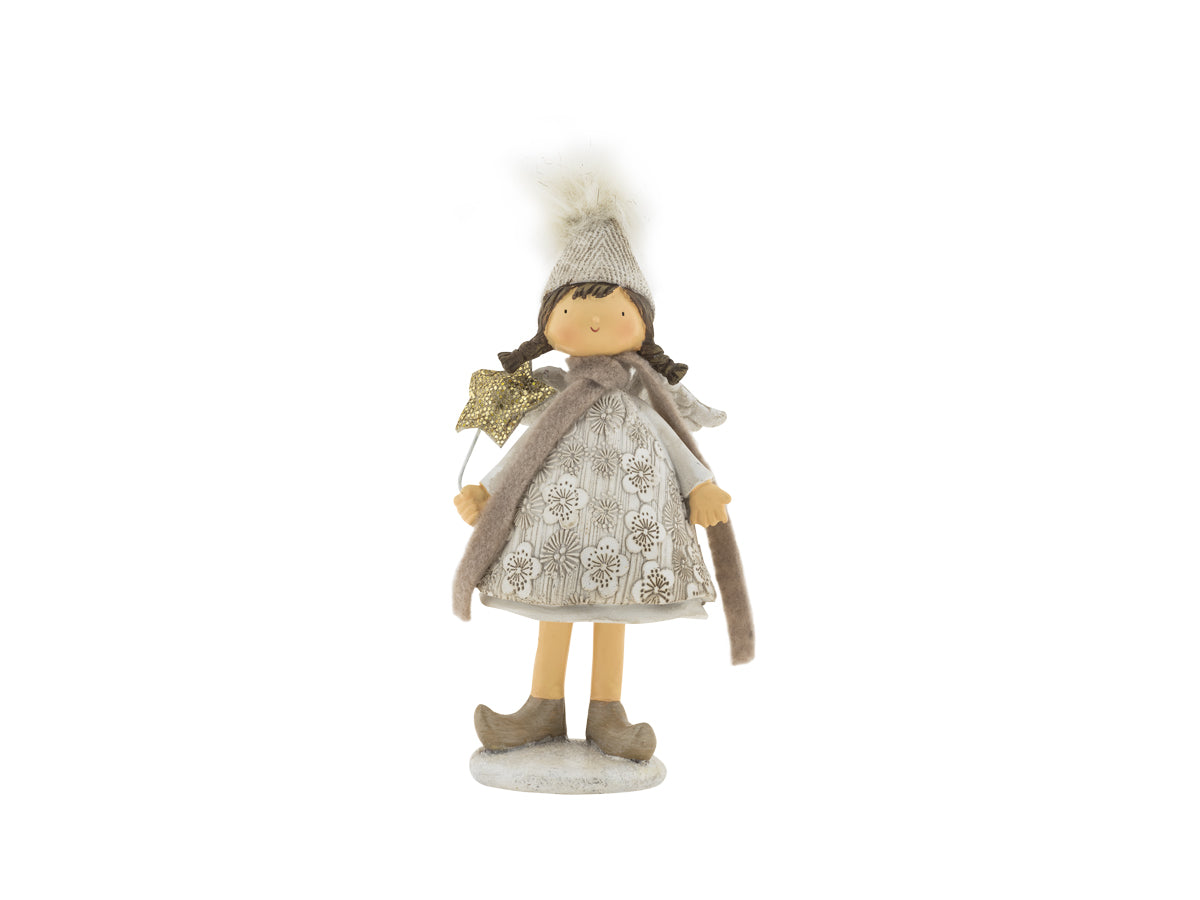 Fairy With Star And Taupe Embossed Beige Sidhe