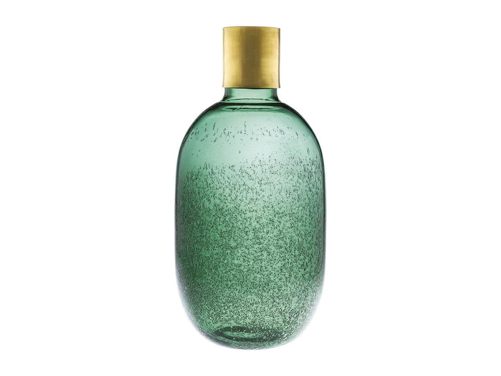 Big Bottle Vase Ikigai Green-Gold