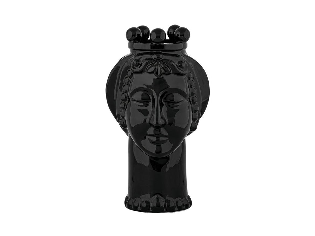 Vase Face Frangipani Black