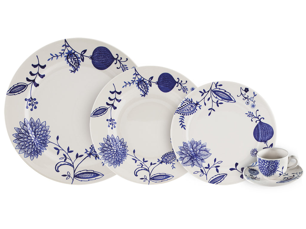 Dinner set Blue Onion and coffee set - complete set of 6