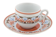 Servizio caffè Maiolica rosso - 6pz