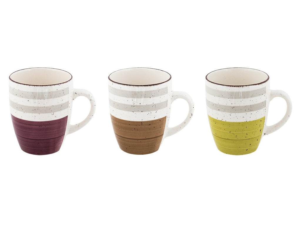 Mug Mirra Assorted Colours -Set 3 pieces