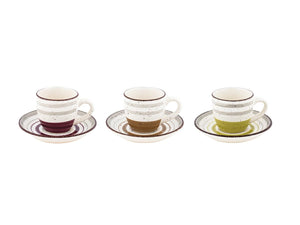 Coffee Set Mirra Assorted Colours - Set of 6