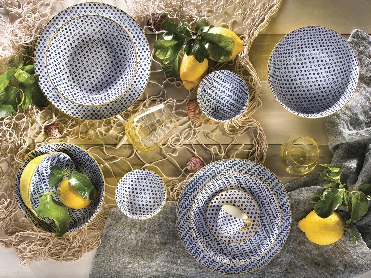 Servizio piatti con caffè Cetara - set da 6 senza piatto frutta