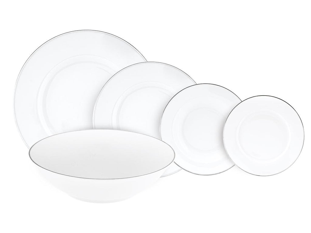 Dinner Set Platinum Chic - set 12-piece with salad bowl and serving plate