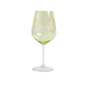 Green Ortensia Wine Glass