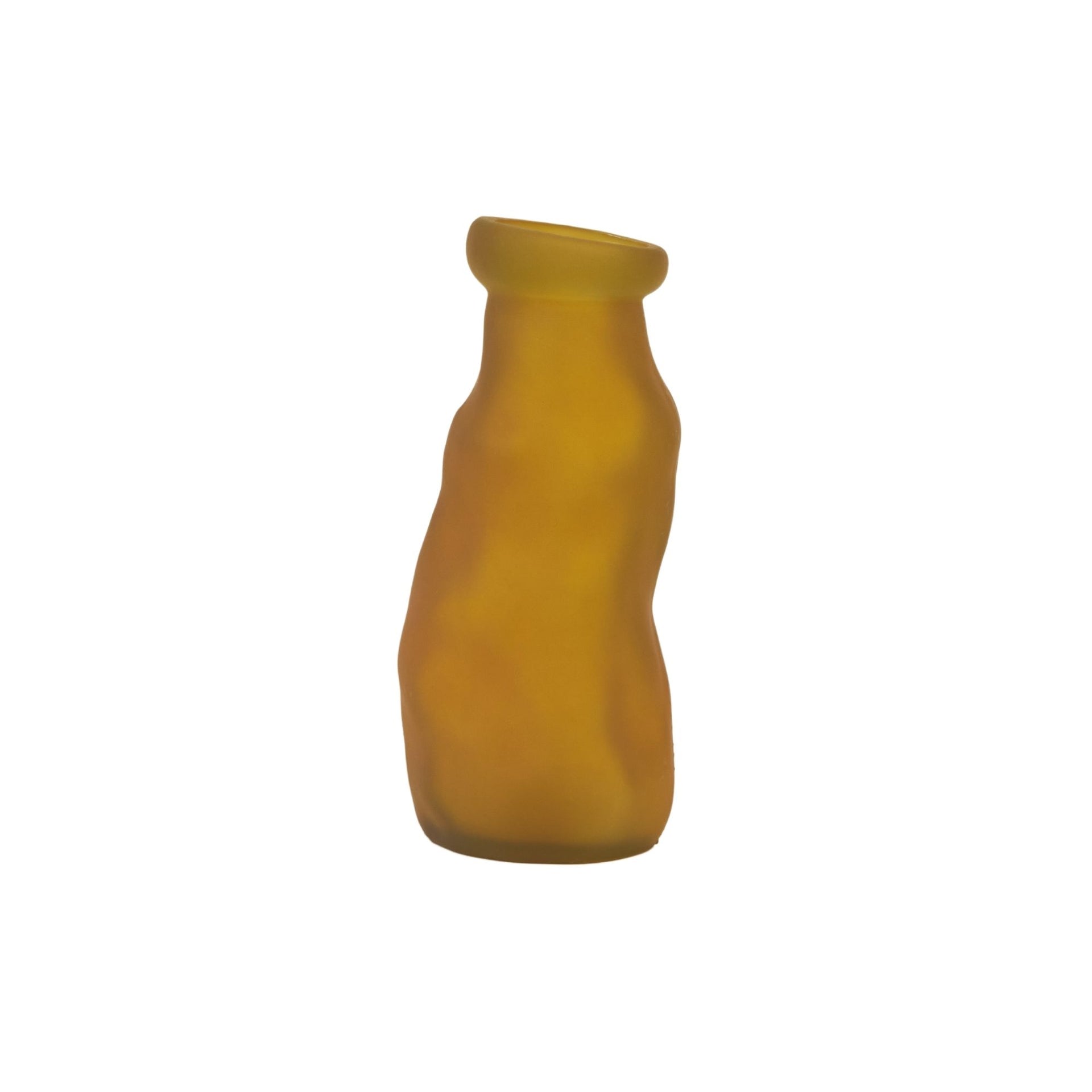 Vaso monofiore Baloon giallo satinato