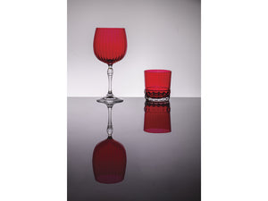 Set Water Glass + Wine Glass Berlino Red