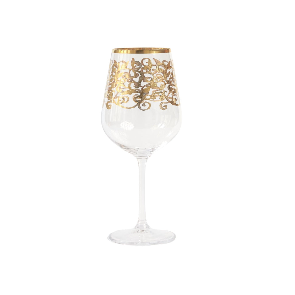 Barocco Gold Wine Glass