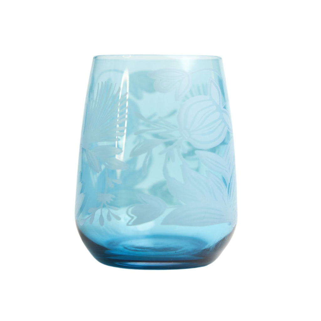 Lysis light blue water glass