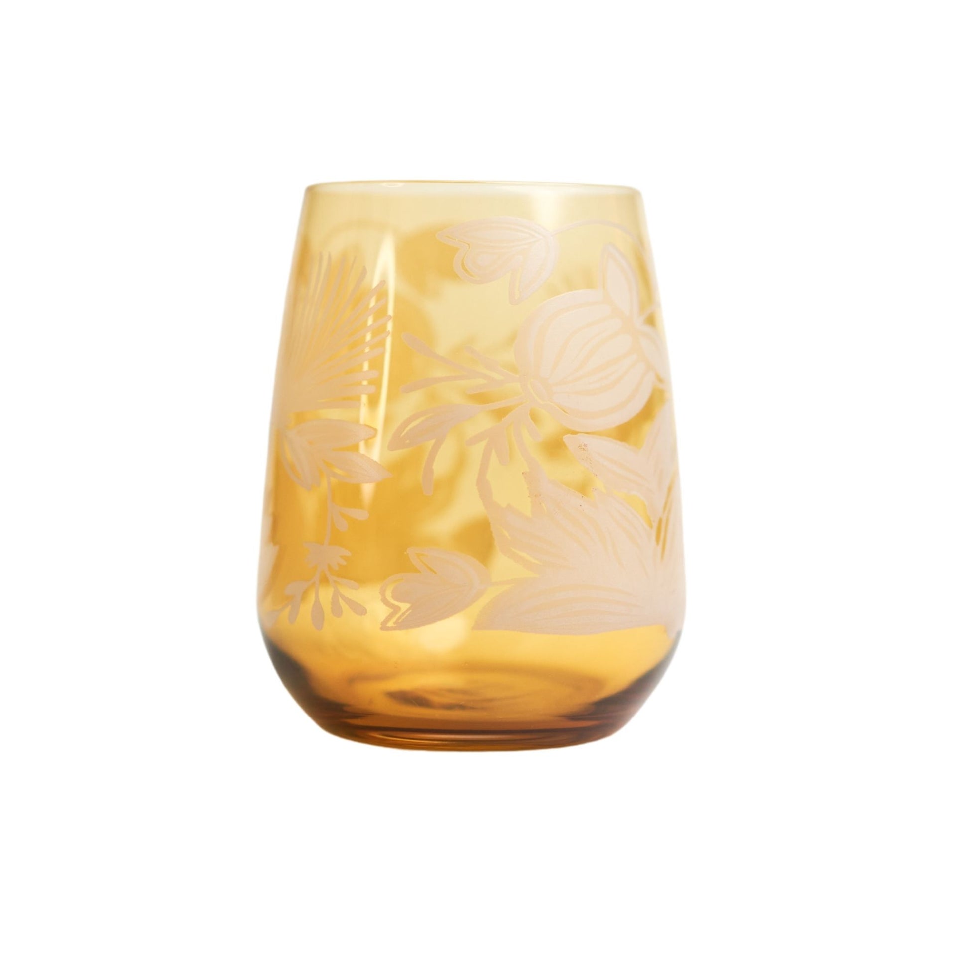 Yellow Lysis water glass