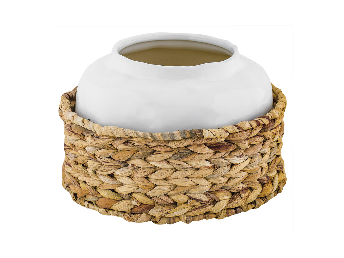 Vaso basso piccolo con rattan Sirenuse